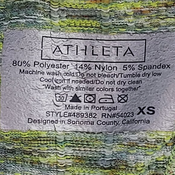 Athleta Womens Fastest Track Tank XS Space Dye Green Racerback‎ Workout 489382 - Picture 3 of 3